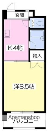 ｓｅｌｅコート１番館[1K/27m2]の間取図