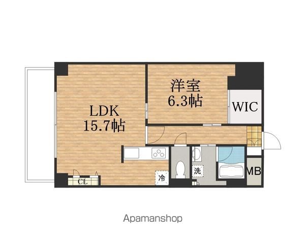 グランルージュ谷町六丁目の間取り写真