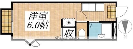 東京都国分寺市南町２丁目[1R/20.3m2]の間取図