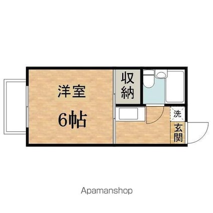 ジョイフルハイム[1K/19.61m2]の間取図