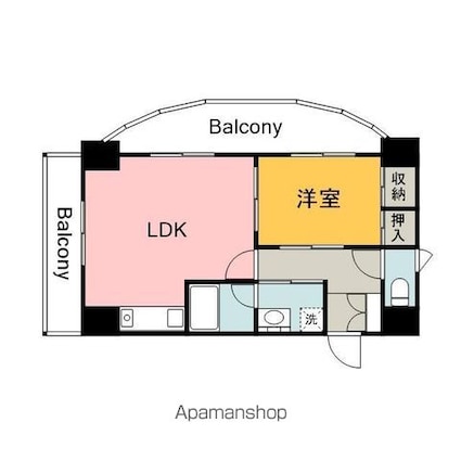 ＲＥＳＩＤＥＮＣＥ西宮三篠町公園[1LDK/40m2]の間取図