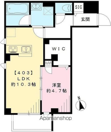 スマート・グラン　荻窪[1LDK/41.08m2]の間取図