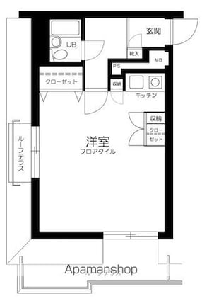 東京都杉並区方南２丁目[1R/29.82m2]の間取図
