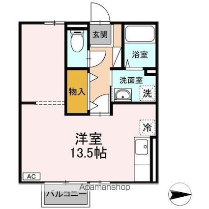 ラフィーネＫ[1R/35.3m2]の間取図