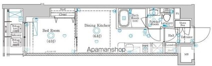 東京都板橋区東坂下１丁目[1DK/28.07m2]の間取図