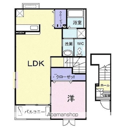 ＣＯＭＦＯＲＴ・Ｍ　Ｂ[1LDK/57.02m2]の間取図