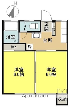 マンションハウスパートⅡ[2K/35.53m2]の間取図