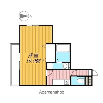 アンブラッセ新検見川[1K/30.29m2]の間取図