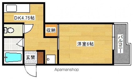 第１木本ビル[1DK/24.16m2]の間取図