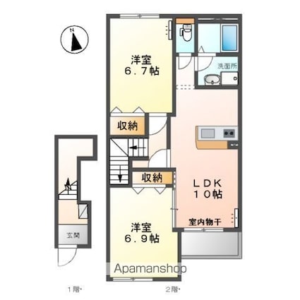 アンダンテ[2LDK/59.95m2]の間取図
