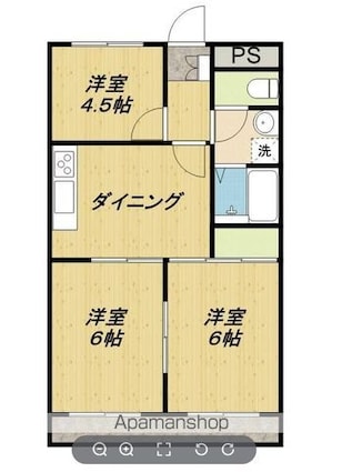 メゾン豊幸[3DK/58m2]の間取図