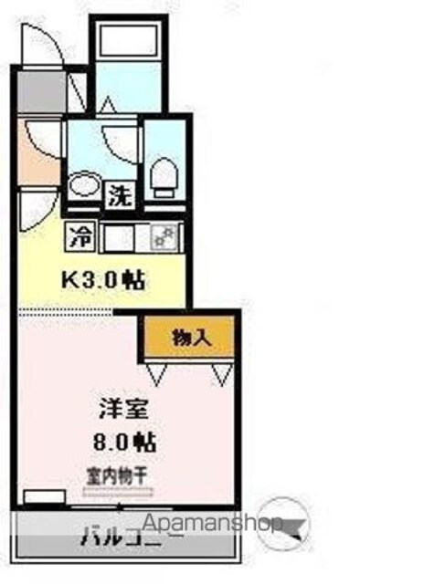 東京都世田谷区砧８丁目[1K/29.87m2]の間取図