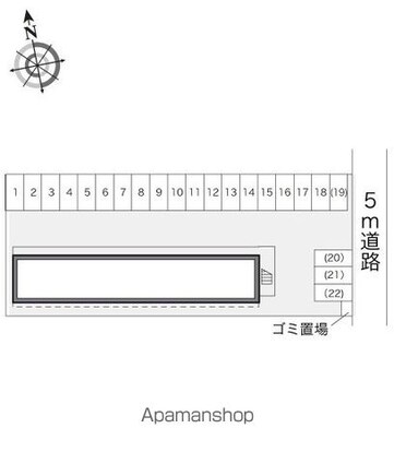 レオパレスウィル[1K/20.28m2]の配置図