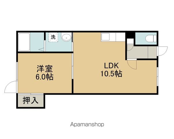 ロイヤルハイム青雲Ｃ 103 ｜ 北海道苫小牧市青雲町２丁目1-1（賃貸アパート1LDK・1階・37.26㎡） その2