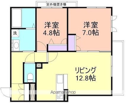 和歌山県和歌山市太田３丁目[2LDK/58.9m2]の間取図