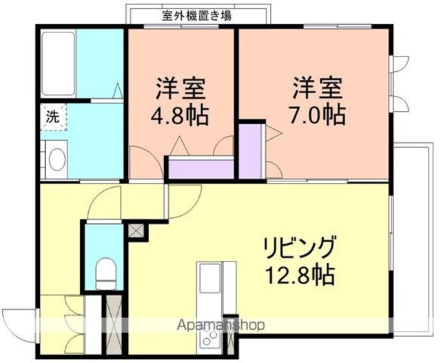 和歌山県和歌山市太田３丁目[2LDK/58.9m2]の間取図