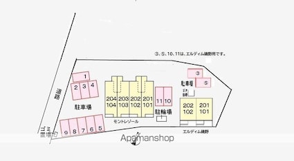 モントレゾール[1LDK/44.59m2]の配置図