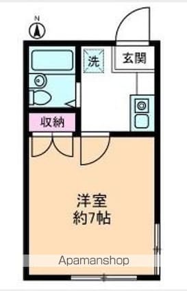 東京都新宿区上落合２丁目[1K/19.11m2]の間取図