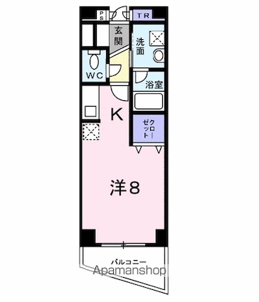 サンハイツ・Ｔ[1K/25.72m2]の間取図