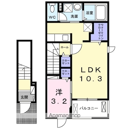 エル・ソラーレ[1LDK/37.63m2]の間取図
