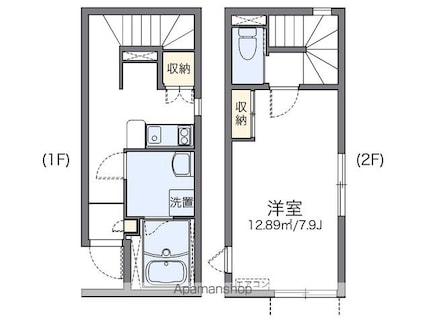 レオネクストメイプル[1K/36m2]の間取図