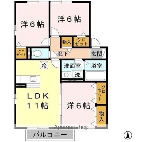ロイヤル倉治 C棟の間取り写真