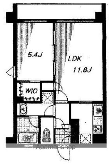 東京都世田谷区世田谷４丁目[1LDK/44.3m2]の間取図