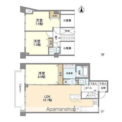 ＦＵＬＬ　ＨＯＵＳＥ　ＧＡＫＵＧＥＩ　ＤＡＩＧＡＫＵ[3LDK/94.45m2]の間取図