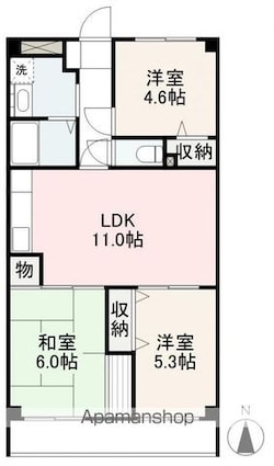 香川県高松市太田上町[3LDK/60.99m2]の間取図