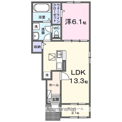 【糟屋郡宇美町宇美東のアパートの間取り】