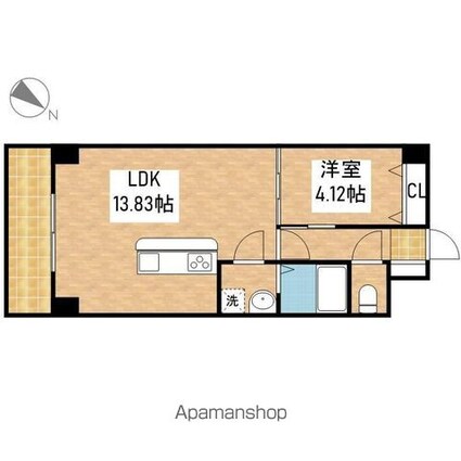 ＧＲＡＮＤＵＫＥ千代田ｒｅｇａｒｉａ[1LDK/42.72m2]の間取図