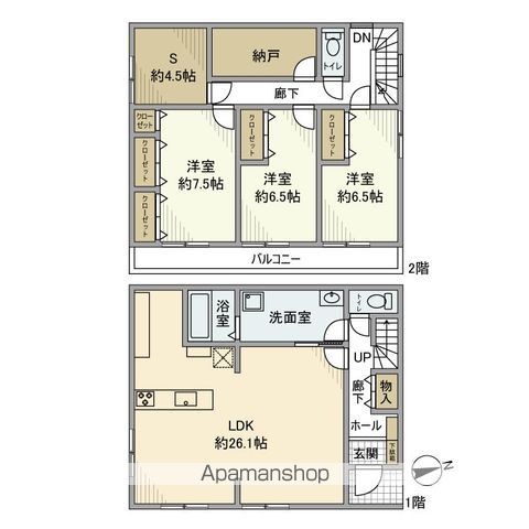 亀崎高根町6丁目戸建の間取り写真