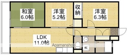 エトワール佐藤[2LDK/61.29m2]の間取図