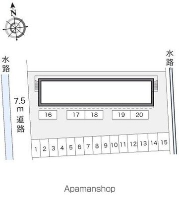 レオパレスＷＩＮＧ[2DK/39.74m2]の配置図