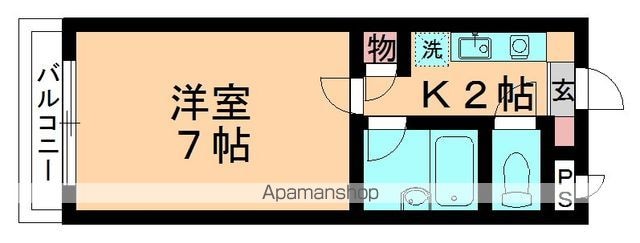 アネックス長洲[1K/19.48m2]の間取図