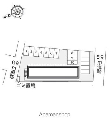 レオパレスＭＩＹＵＫＩ[1K/23.18m2]の駐車場1