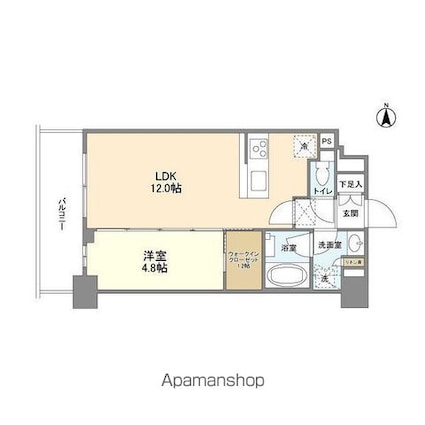 コンフォリア桜上水[1LDK/40.74m2]の間取図