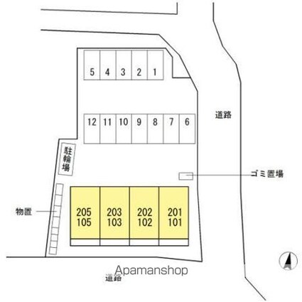 アドバンス[1LDK/32.36m2]の配置図