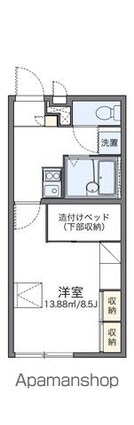 レオパレスとよおか[1K/23.18m2]の間取図