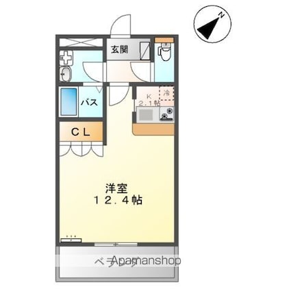 ファームハウス・ヒーロー[1K/33.06m2]の間取図