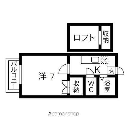 エーデルハイム[1K/21.37m2]の間取図