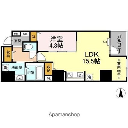 Ｌａ　ｎｅｉｇｅ　中山下[1LDK/51.08m2]の間取図
