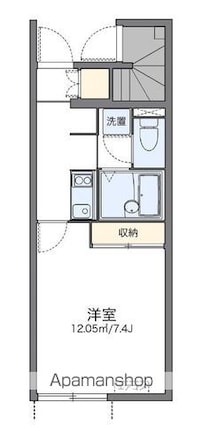 香川県高松市三条町[1K/23.61m2]の間取図