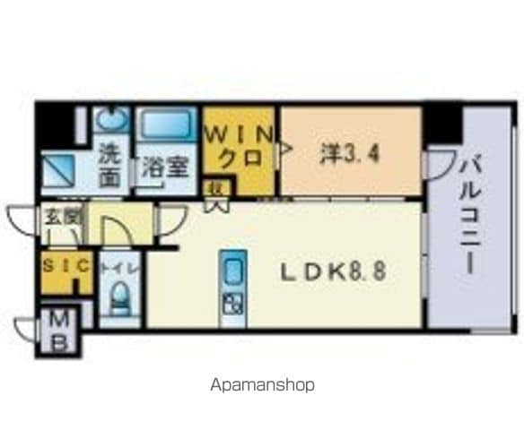 シーズンフラッツ平尾の間取り写真