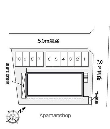 レオパレス魁[1K/22.35m2]の配置図
