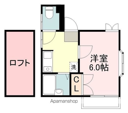 エトワールあけぼの町[1K/19m2]の間取図