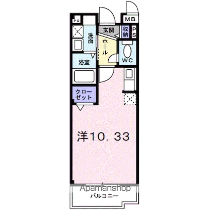 フラン　リュエル　ルナ[1R/27.78m2]の間取図