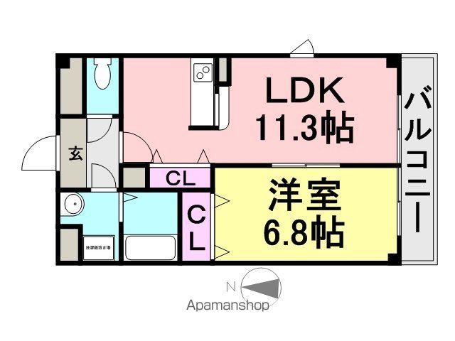 アンプルールフェールコンフォートの間取り写真