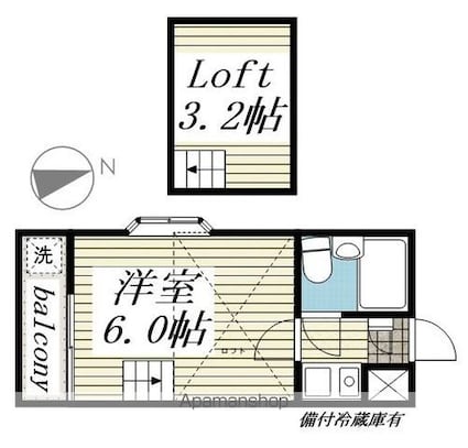ジュネパレス新検見川第０１[1K/14.21m2]の間取図