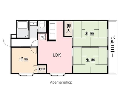 岩藤マンション[3LDK/54.15m2]の間取図